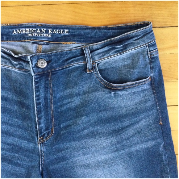 2/$40 AMERICAN EAGLE High-Rise Jegging Super Stretch X Plus Sz 20 Med Wash Jeans - Picture 4 of 14